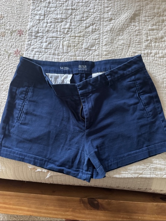 a.n.a Pants - a.n.a Navy Cotton Blend Women's Shorts